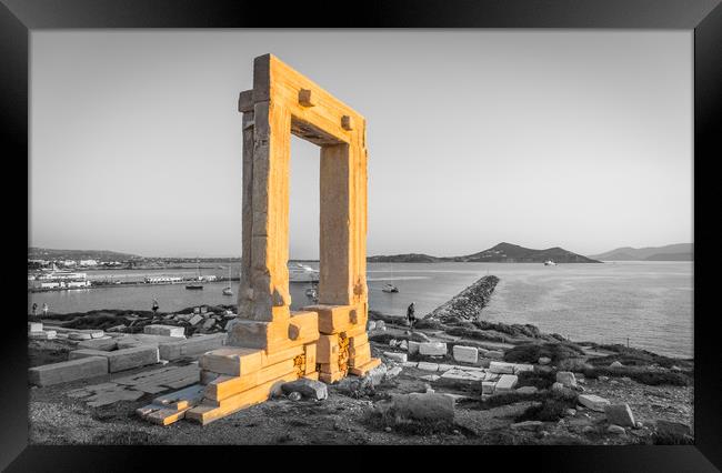 Temple of Apollo Selective Colour Framed Print by Naylor's Photography