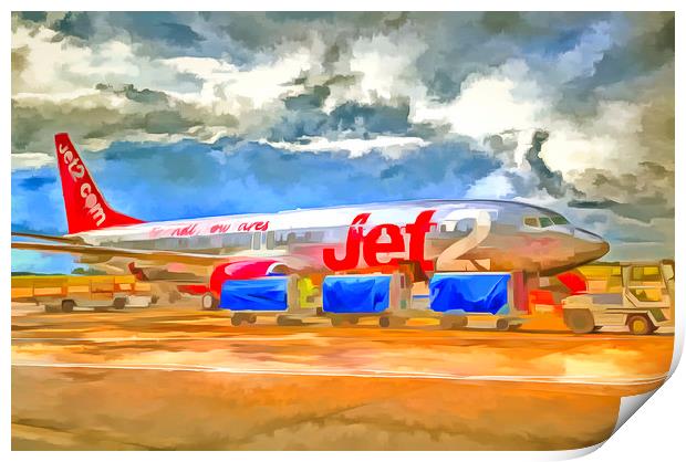 Pop Art Airliner Print by David Pyatt