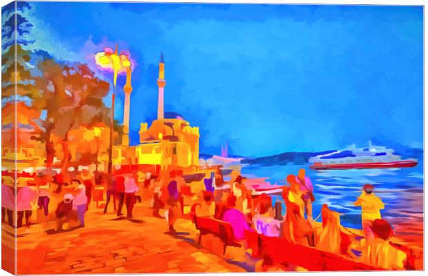 Istanbul Pop Art Canvas Print by David Pyatt