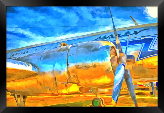 Aviation Pop Art Framed Print by David Pyatt