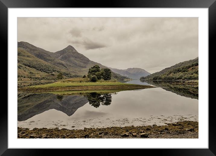 Highland reflections in Loch Leven Framed Mounted Print by Rufus Curnow
