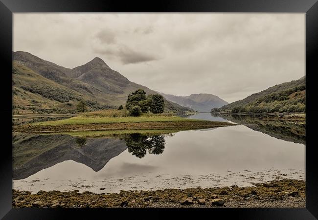 Highland reflections in Loch Leven Framed Print by Rufus Curnow