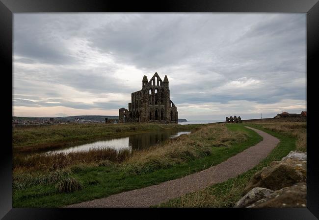Whitby Abbey Framed Print by Janet Mann