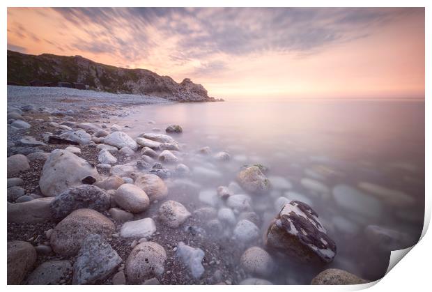 Sunlit Cove Print by Chris Frost