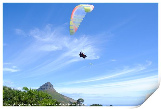 Paraglide Cape Town Print by George Haddad