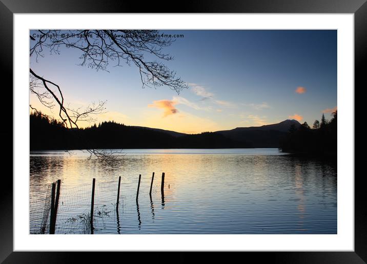 Loch Ard Sunset Framed Mounted Print by Bill Spiers