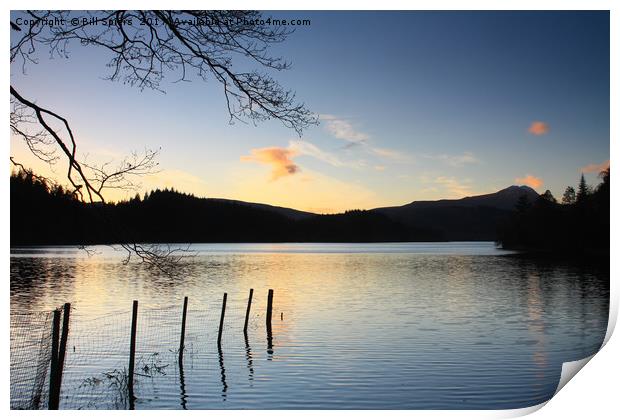 Loch Ard Sunset Print by Bill Spiers