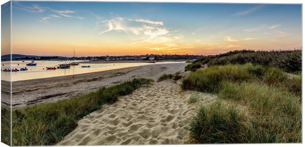 Silver Sands Sunset Bembridge Isle Of Wight Canvas Print by Wight Landscapes
