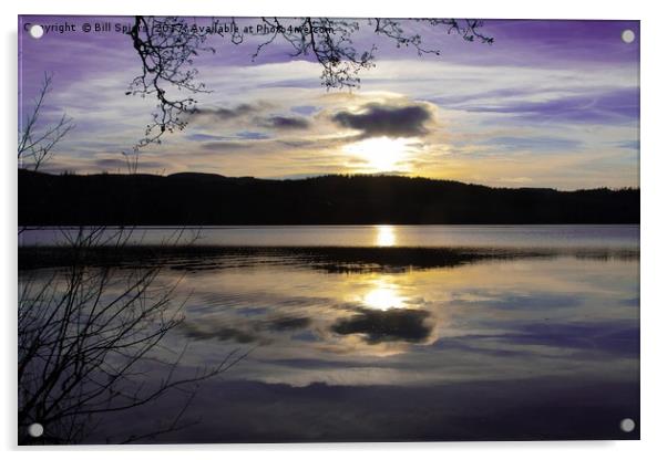 Loch Venacher Sunset Acrylic by Bill Spiers
