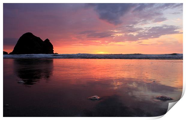 Phia beach at Sunset Print by craig sivyer