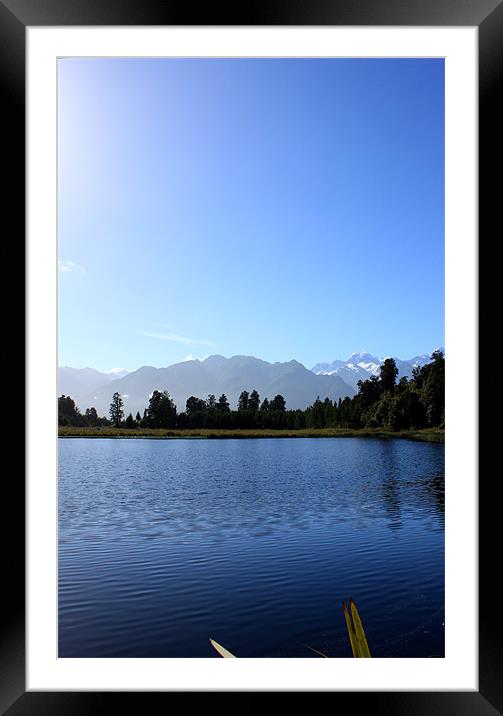 Tranquil lake, mirror lake, NZ Framed Mounted Print by craig sivyer