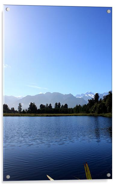 Tranquil lake, mirror lake, NZ Acrylic by craig sivyer