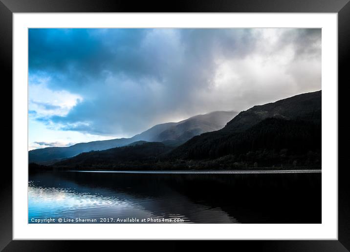 Banks of Loch Lubnaig in Scotland Framed Mounted Print by  