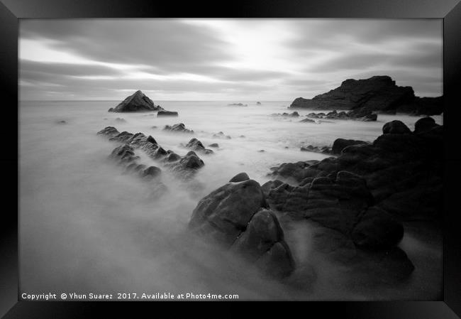 Sandymouth Beach 6.0 Framed Print by Yhun Suarez