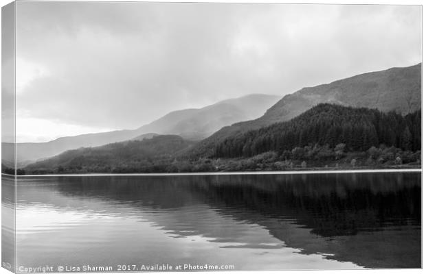 Banks of Loch Lubnaig in Scotland Canvas Print by  