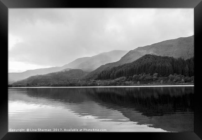 Banks of Loch Lubnaig in Scotland Framed Print by  