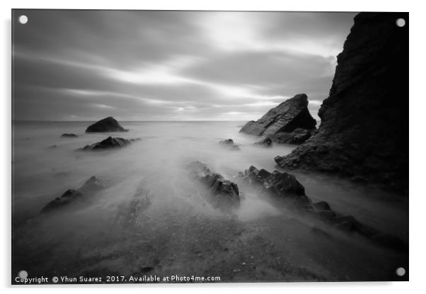 Sandymouth Beach 7.0 Acrylic by Yhun Suarez