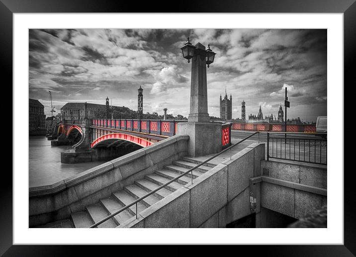 Lambeth Bridge London Framed Mounted Print by David French