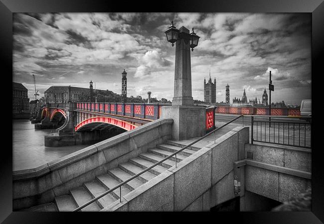Lambeth Bridge London Framed Print by David French