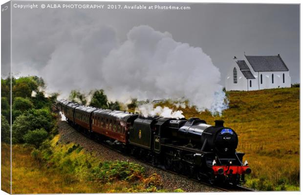 The Jacobite Steam Train. Canvas Print by ALBA PHOTOGRAPHY