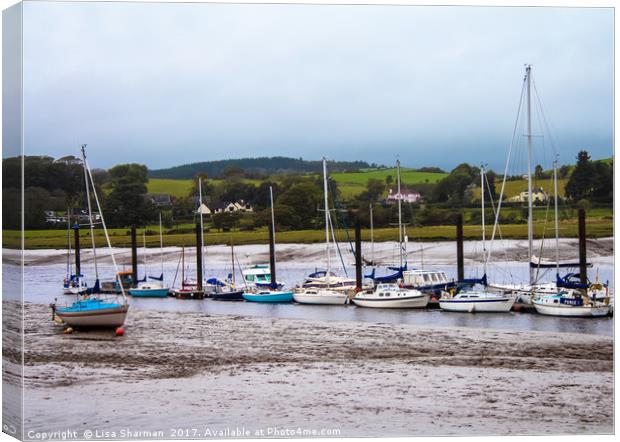 Fishing harbour in Kirkcudbright, Scotland Canvas Print by  