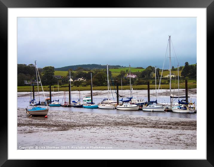 Fishing harbour in Kirkcudbright, Scotland Framed Mounted Print by  