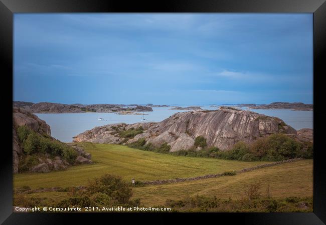 coastline in sweden above fjallbacka Framed Print by Chris Willemsen