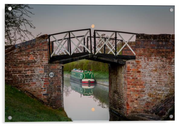 South Stratford Canal, Preston Bagot, Warwickshire Acrylic by Jonathan Smith