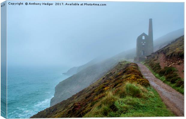 Wheal Coates Tin Mine St. Agnes Canvas Print by Anthony Hedger