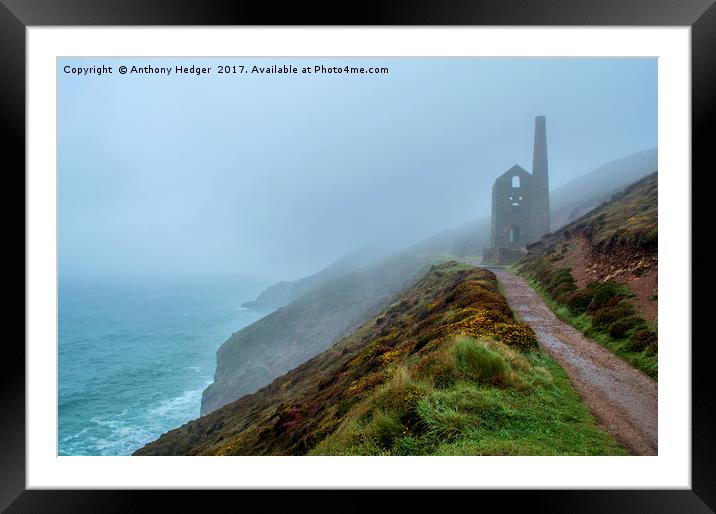 Wheal Coates Tin Mine St. Agnes Framed Mounted Print by Anthony Hedger