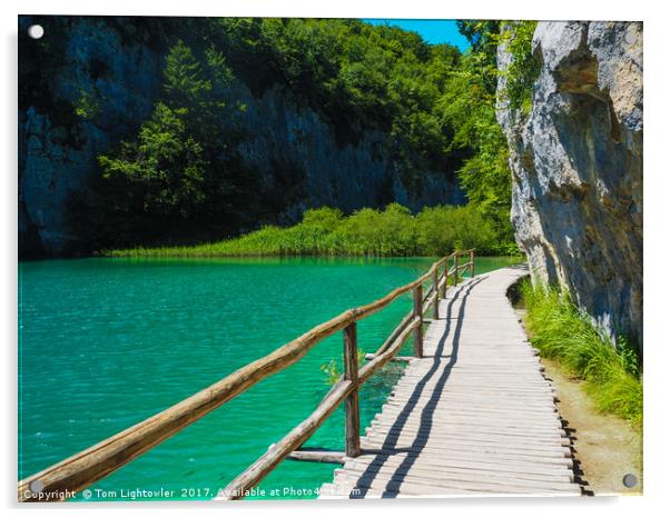 Plitvice Lakes Croatia Acrylic by Tom Lightowler