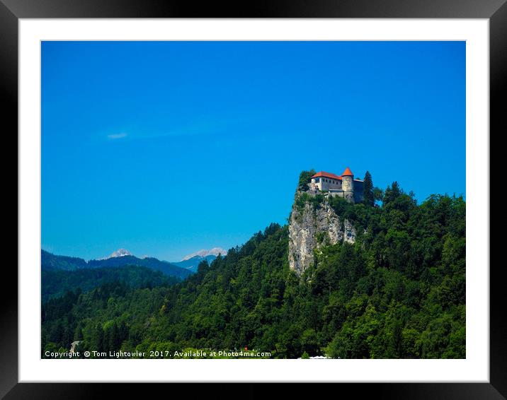Bled Castle Lake Bled Slovenia Framed Mounted Print by Tom Lightowler