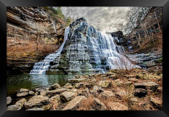 Burgess Falls State Park, Tennessee Framed Print by Luc Novovitch