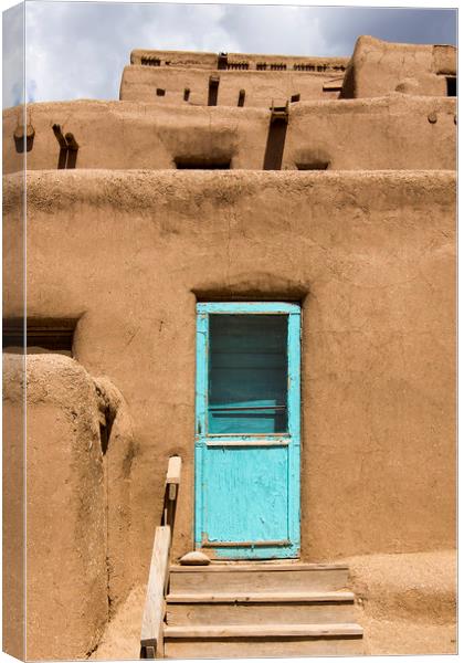 Traditional habitation in Taos Pueblo Canvas Print by Luc Novovitch