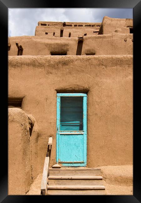 Traditional habitation in Taos Pueblo Framed Print by Luc Novovitch