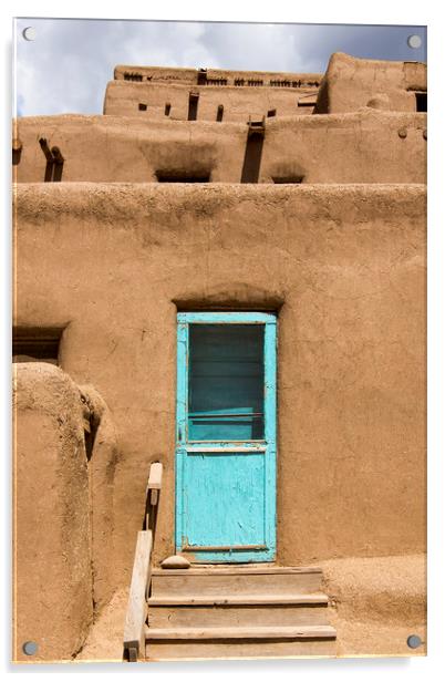 Traditional habitation in Taos Pueblo Acrylic by Luc Novovitch