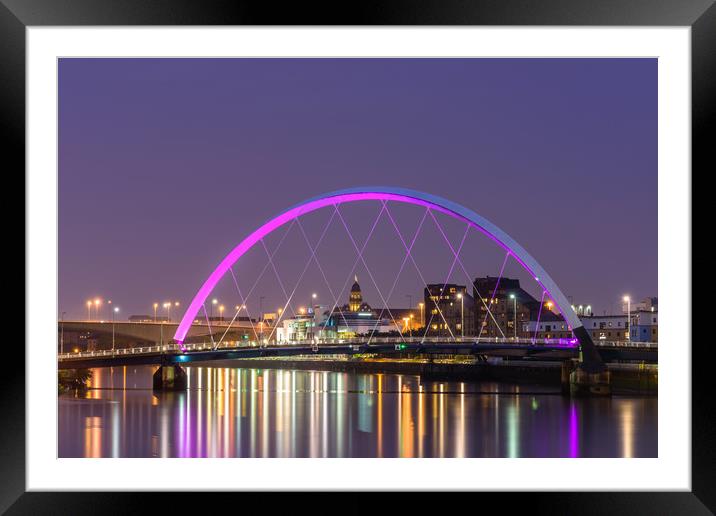 Glasgow cityscape Framed Mounted Print by Marco Bicci
