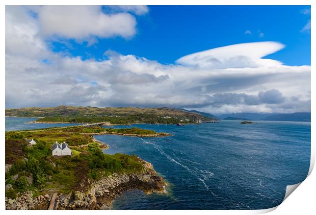 View of Kyle of Lochalsh Print by Marco Bicci