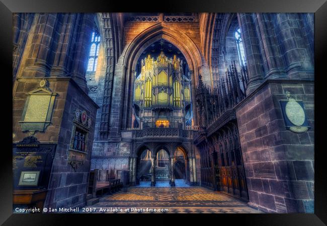 Chester Cathedral Organ Framed Print by Ian Mitchell