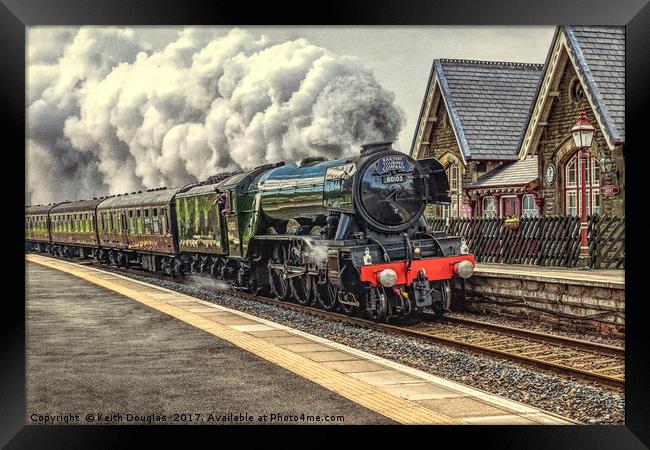 Flying Scotsman at Dent Station Framed Print by Keith Douglas