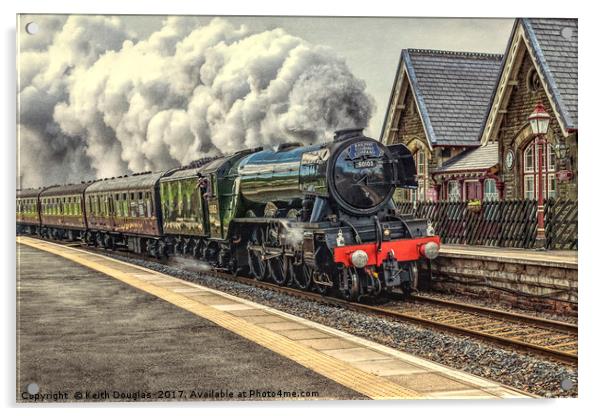 Flying Scotsman at Dent Station Acrylic by Keith Douglas