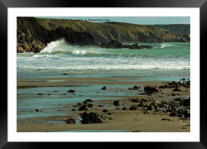 ONE FOR THE CLIFFS Framed Mounted Print by andrew saxton
