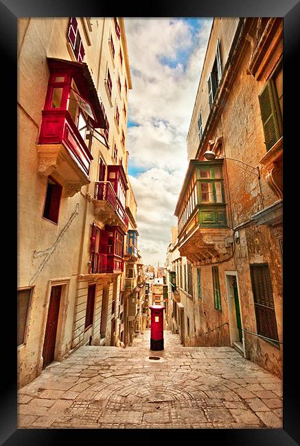 Maltese Street Framed Print by Jim kernan