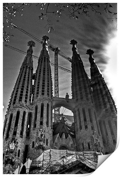 Sagrada Familia Print by sam short