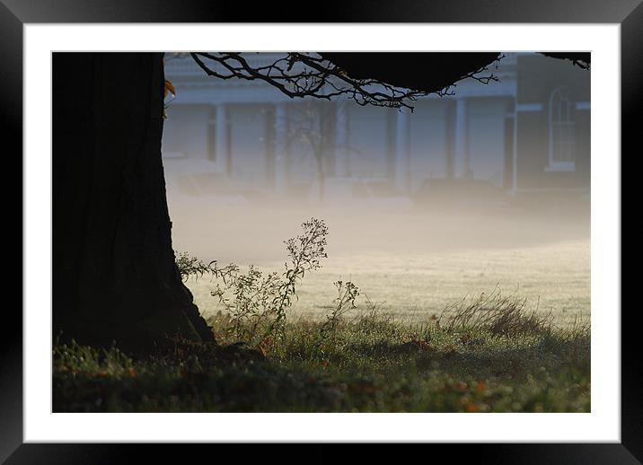 Ground Frost and Mist Framed Mounted Print by Karen Martin