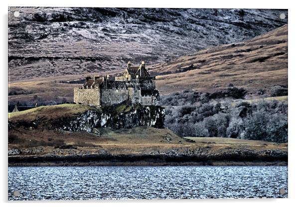 Duart Castle Acrylic by Tommy Reilly