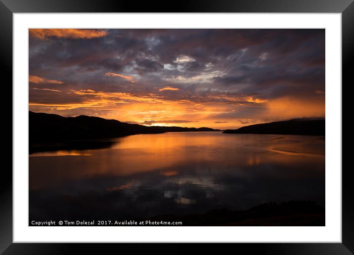Highland sunset Framed Mounted Print by Tom Dolezal
