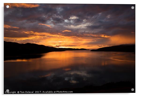 Highland sunset Acrylic by Tom Dolezal