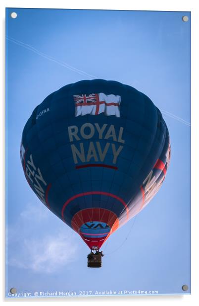 Royal Navy hot air balloon Acrylic by Richard Morgan