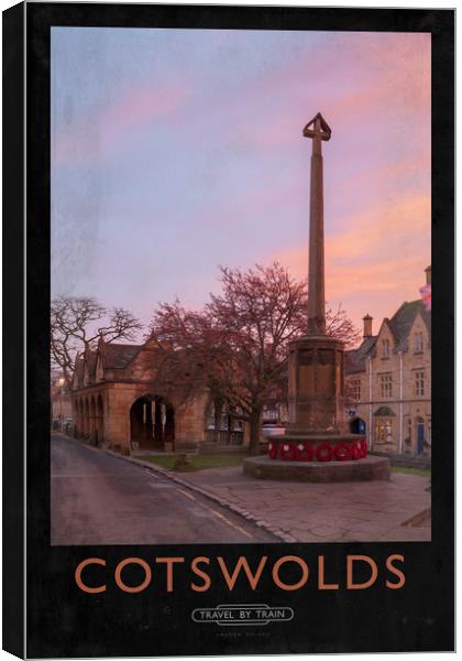 cotswolds Railway Poster Canvas Print by Andrew Roland